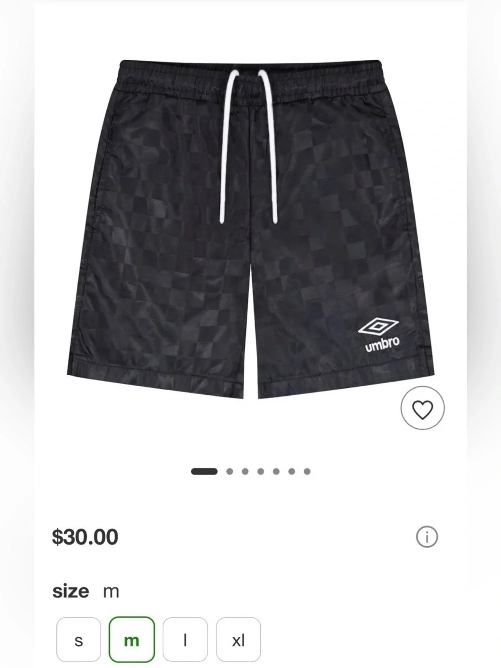 BUNDLE of 4 Umbro boys' athletic  shorts with a embossed retro checkered pattern